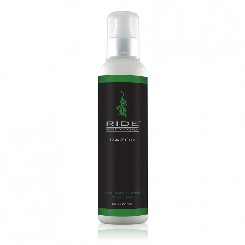 Ride Razor - Naturally Fresh - Ride BodyWorx - Sliquid - Natural Shave Cream for Men