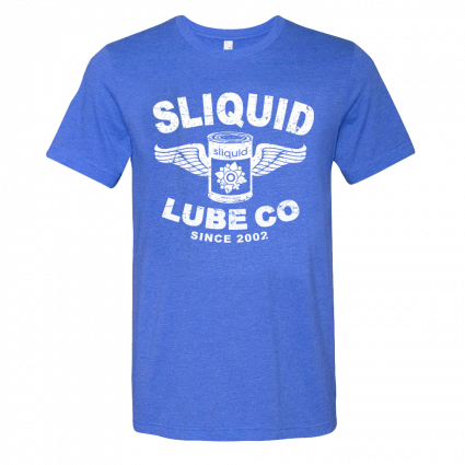 Sliquid Lube Co T Shirt Blue